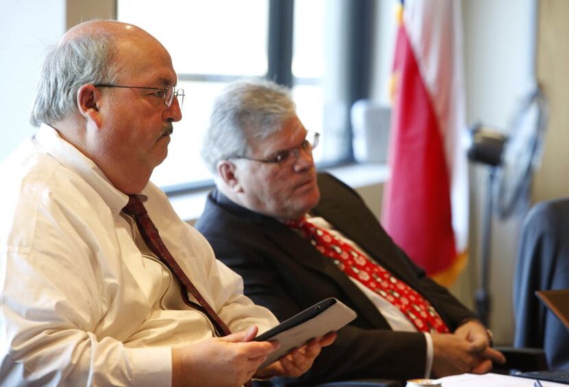 Richard Tettamant, Adminstrator of the Dallas Police and Fire Pension System (left) and Don...