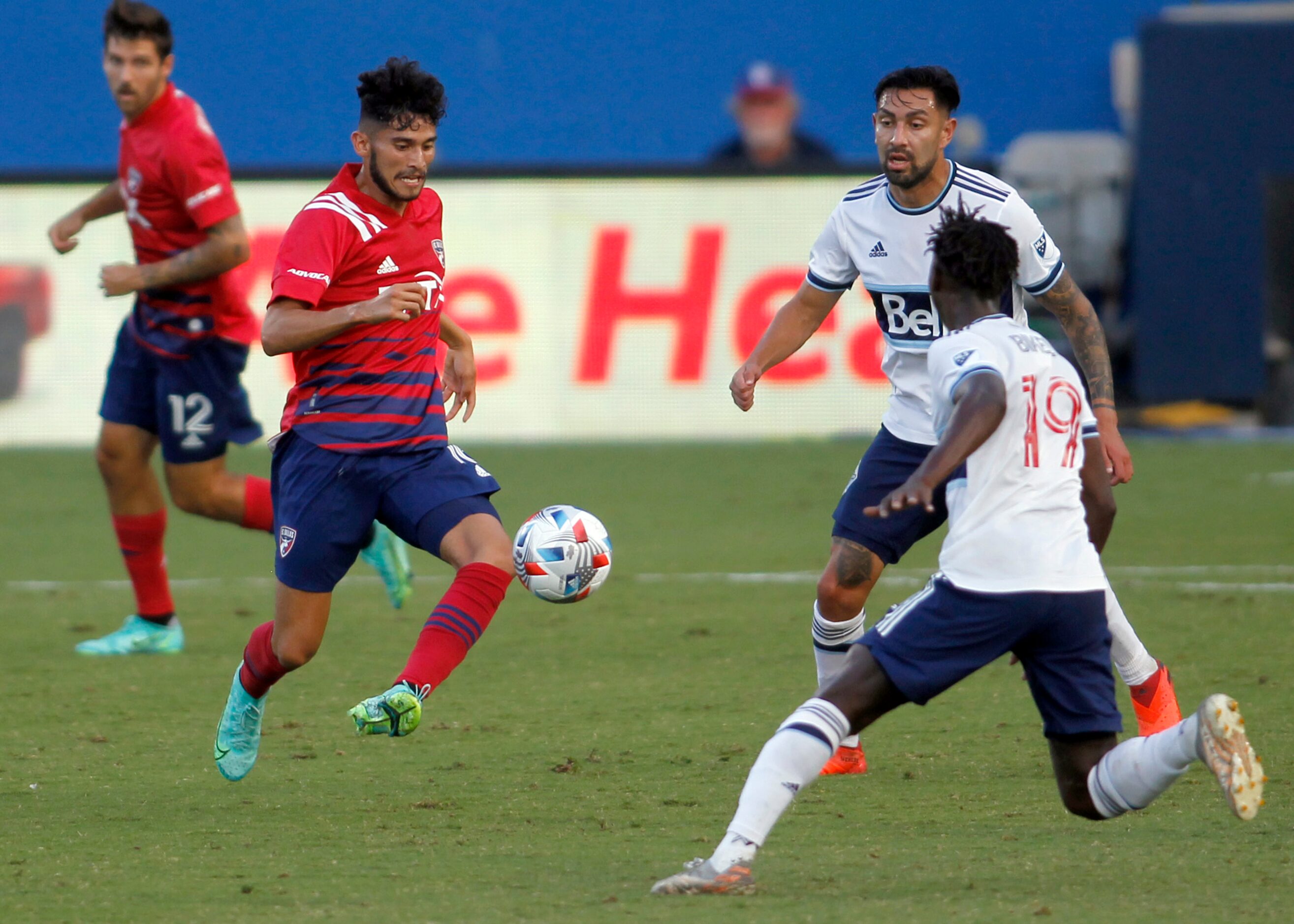 FC Dallas forward Ricardo Pepi (16) controls the ball during first half action against...