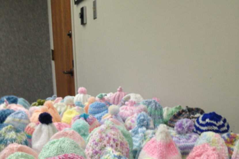 Baby hats knitted by the Lakewood Branch Library's Knit Wits were recently delivered to...