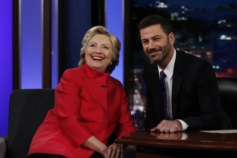 Hillary Clinton with Jimmy Kimmel 