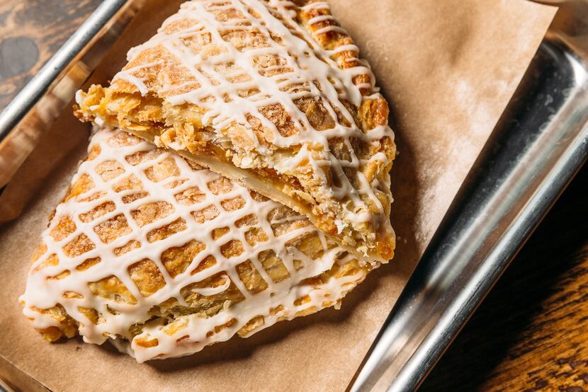 Hand pies are creating buzz at Heim Barbecue's two Fort Worth stores. Caramel apple is one...