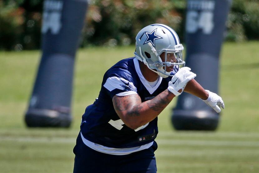 Dallas Cowboys defensive end Greg Hardy (76) is pictured during the teams' OTA workout at...