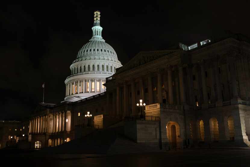 The U.S. Capitol is seen at dawn on Oct. 20, 2023, in Washington. The Republican dysfunction...