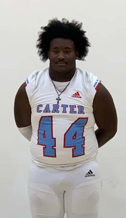 Carter defensive tackle Quincey Fisher Jr.