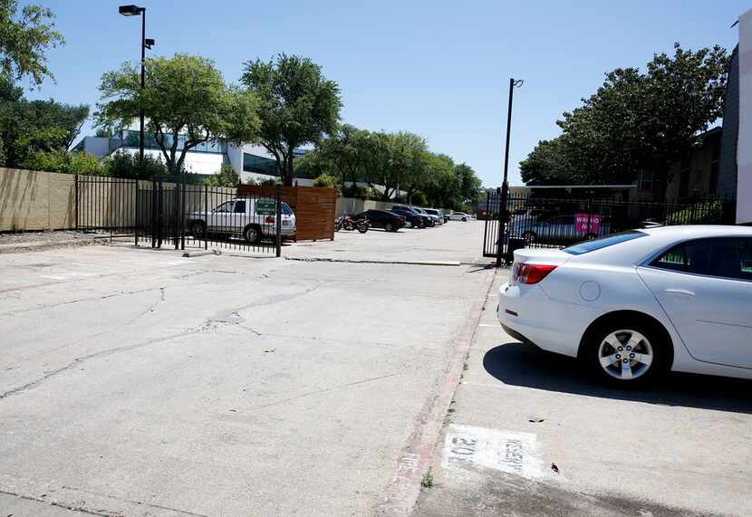 An open gate at The Verge Apartments located a 5454 Peterson Ln. in Dallas on Friday, April...
