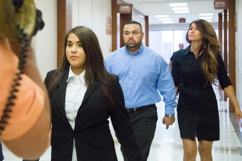 Alexandria Vera walked out of a Harris County courtroom in June. (Marie D. De Jesus/Houston...