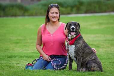 Sabrina Abney, with her dog Harry at Pacific Plaza downtown, says, "I would just love to see...