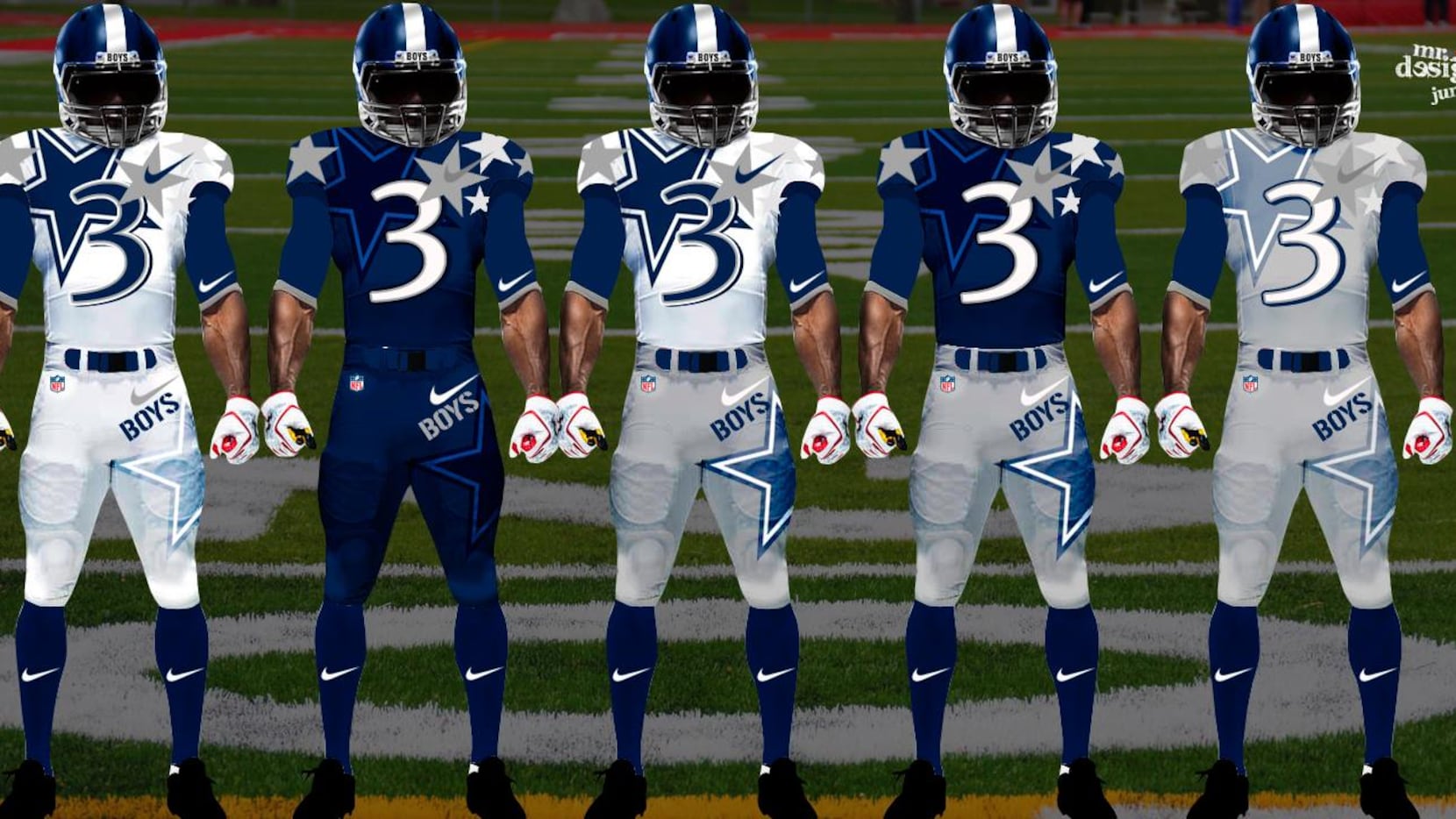 For those wanting to change the Dallas Cowboys' uniform, there's this