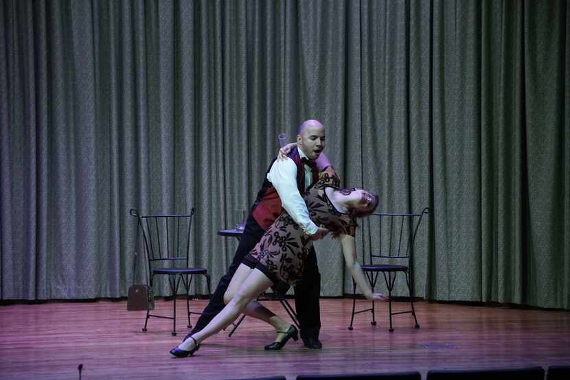 Javier Abreu and Maren Weinberger perform Joe Illick's Feel the Tango during a dress...