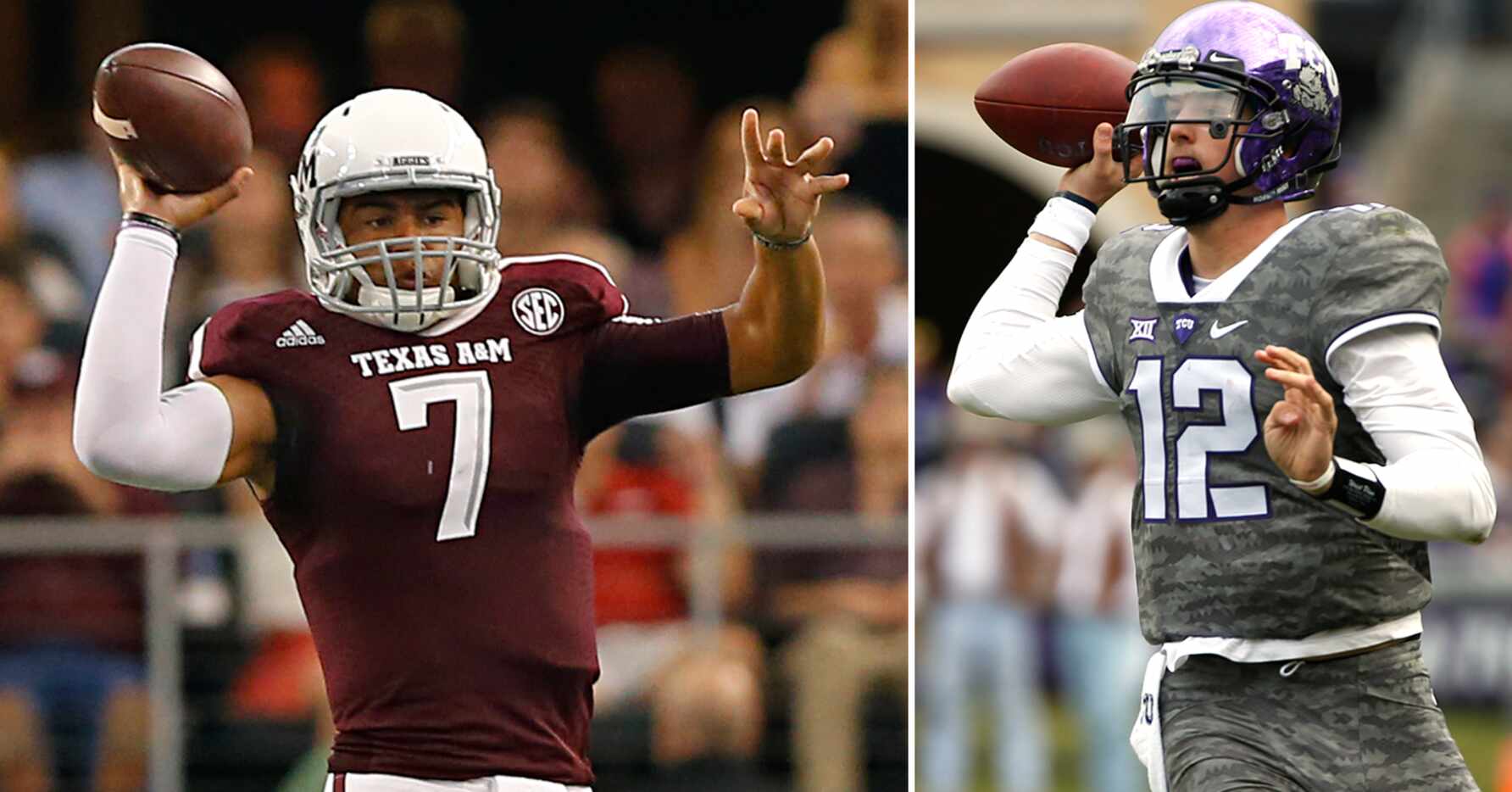 QB X (Kenny Hill, Junior, 6'1"/205 lb, 2014 stats: 2,649 yards, 23 TD/8 INT, 8 starts) OR...