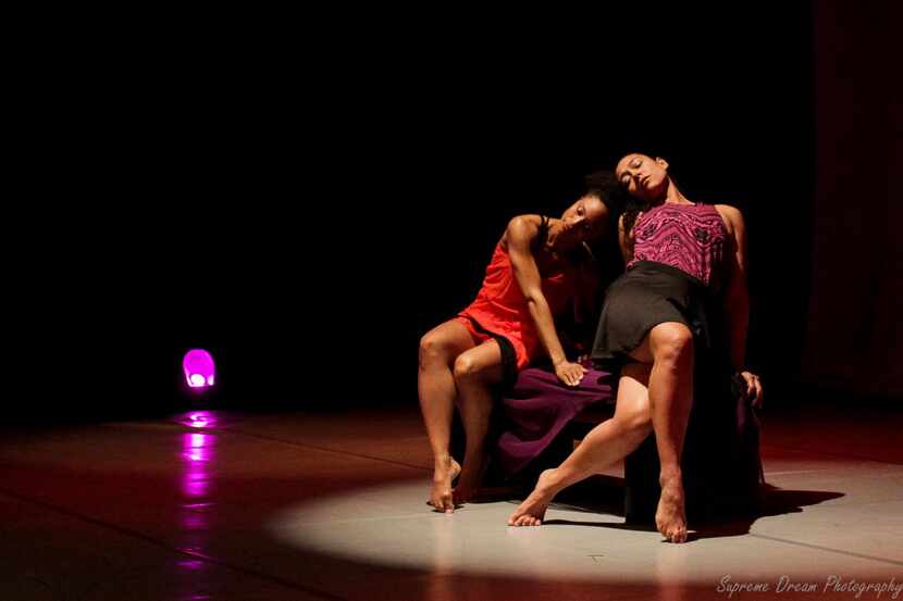 Tina Mullone (left) and Lela Bell Wesley of Beckles Dancing Company perform Loris Beckles'...