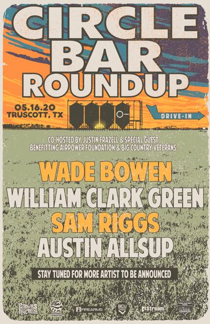 Wade Bowen, William Clark Green, Sam Riggs and Austin Allsup have been announced as the...