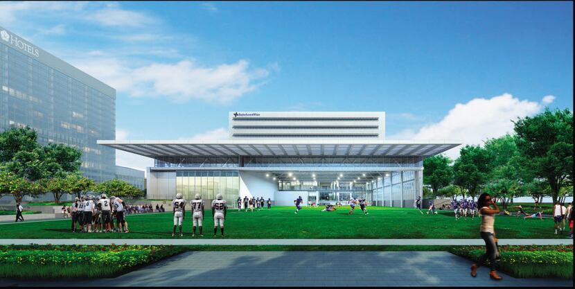A rendering of the 300,000-square-foot Baylor Scott & White Sports Therapy & Research at The...