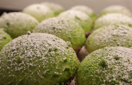 This green pastry at 85°C Bakery Cafe in Frisco gets its color from the matcha mixed in the...