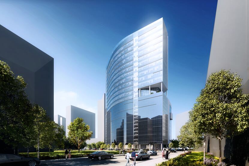The 25-story Link at Uptown office tower will be built on North Akard Street.