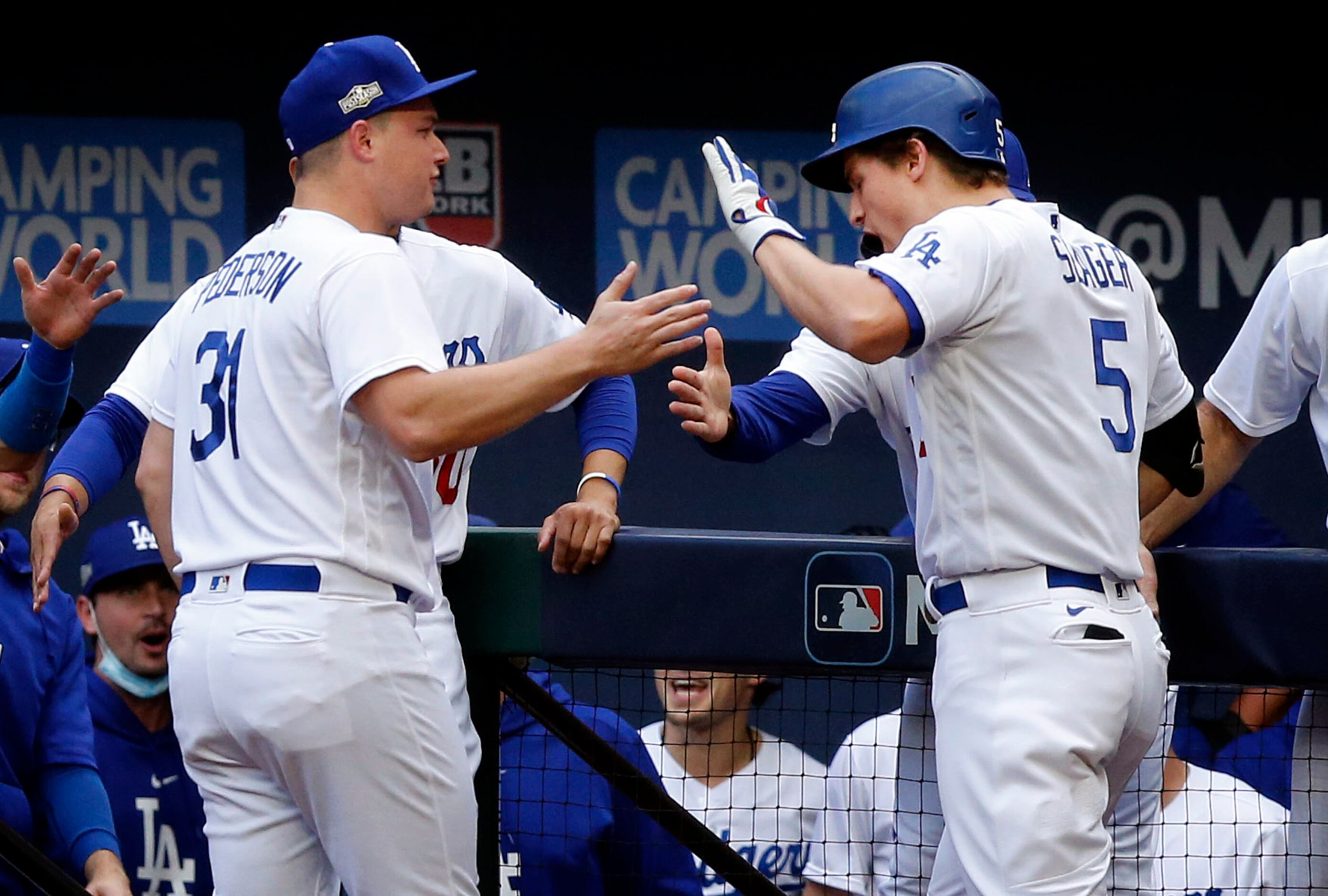 Photos: Pair of HRs, Mookie Betts' clutch catch push Dodgers-Braves to Game  7