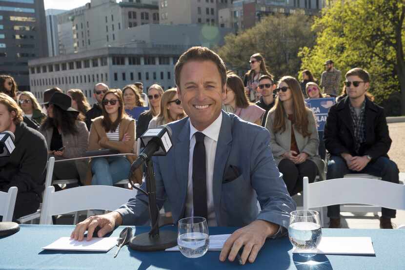 Dallas native Chris Harrison, pictured here on the set of 'The Bachelorette,' was asked to...