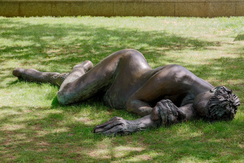 Nicole Eisenman's Sketches for a Fountain includes five bronze figures.