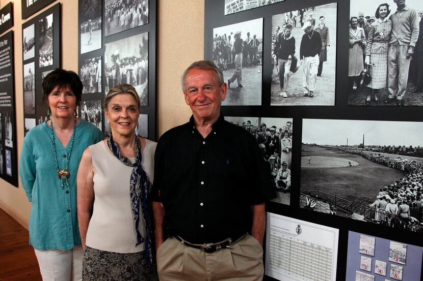 Left to right, Karen Wright, Director of the Ben Hogan Museum, and Frances and Ray Ramsey...