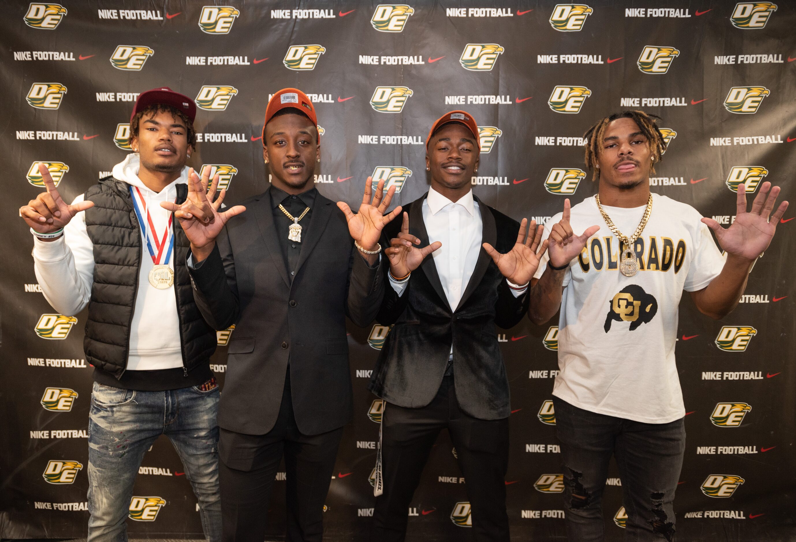 DeSoto high school football players, DeMichael Porter, Tre Wisner, Johntay Cook II and Jaden...