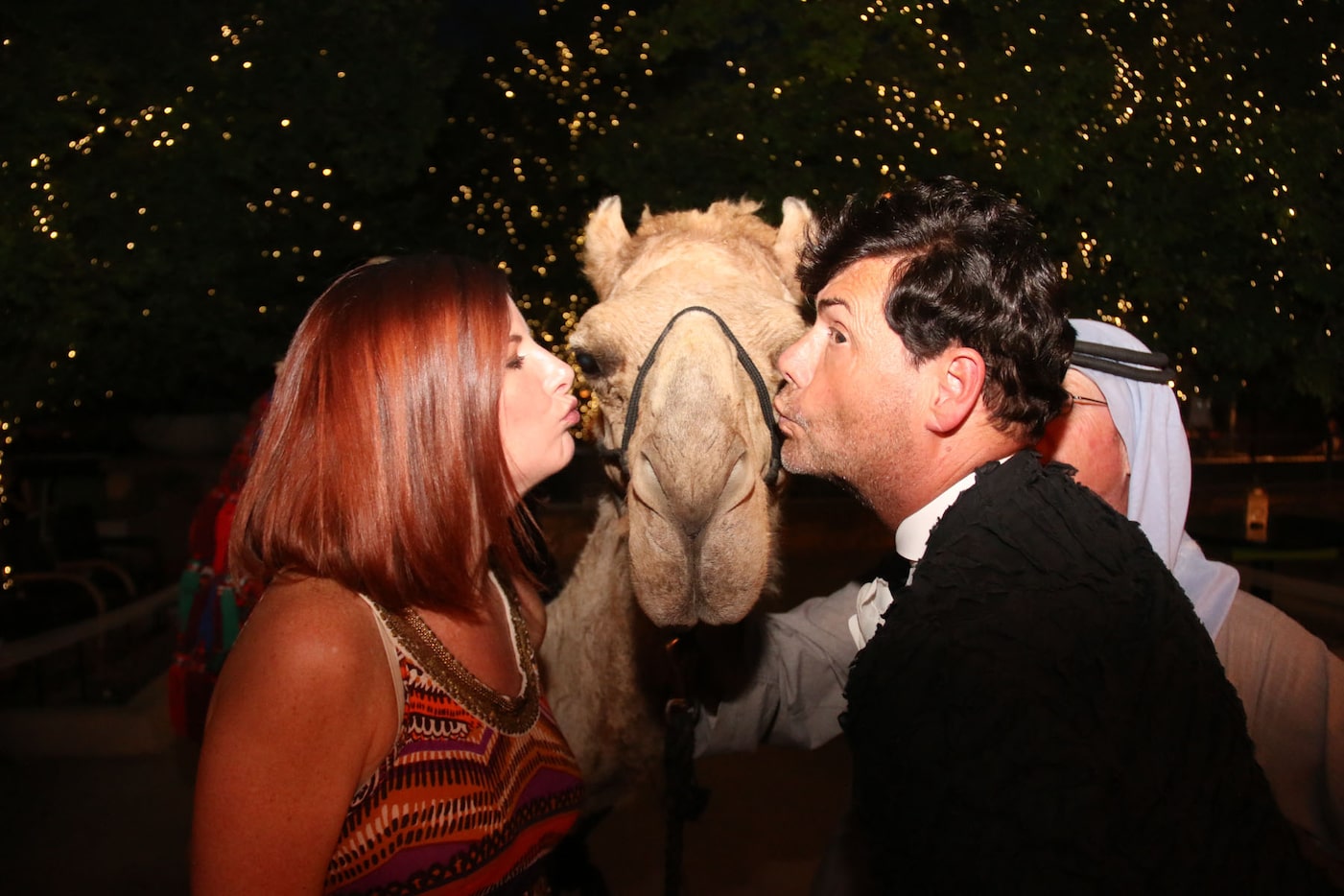 Cynthia Smoot and Steve Kemble posed with Irenie at the End of Summer Bash at Souk in...