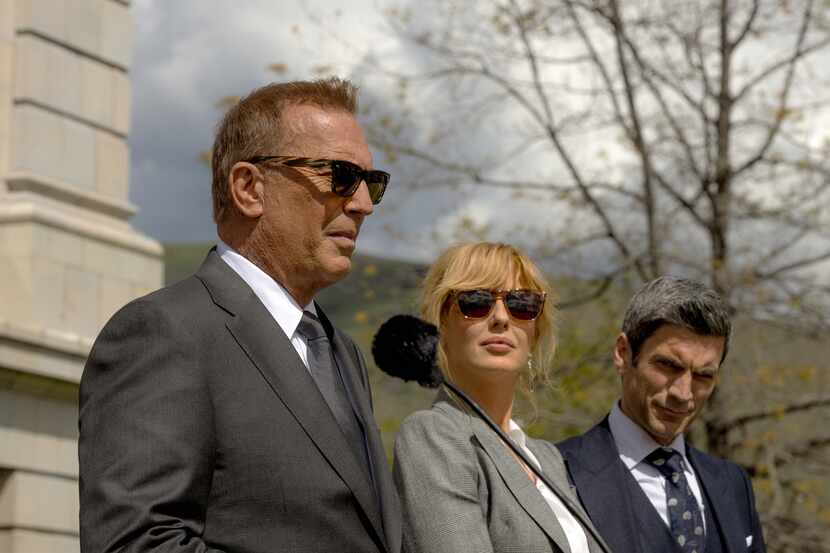 Kevin Costner, Kelly Reilly and Wes Bentley star in "Yellowstone." Paramount Network...