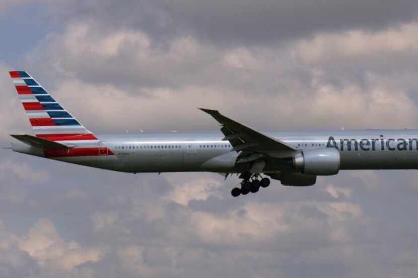  American Airlines' flight from Hong Kong arrives last Wednesday at Dallas/Fort Worth...