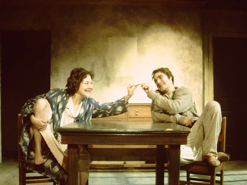 Sally Nystuen with her Kitchen Dog Theater co-founder Joe Nemmers in the 1995 production of...