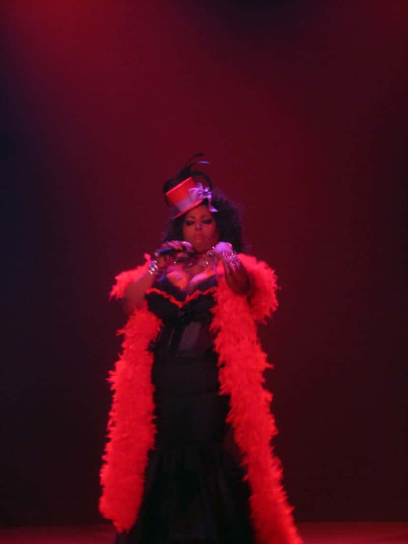 Liz Mikel in Charivari, the Lone Star Circus show at Dallas Children's Theater, which runs...