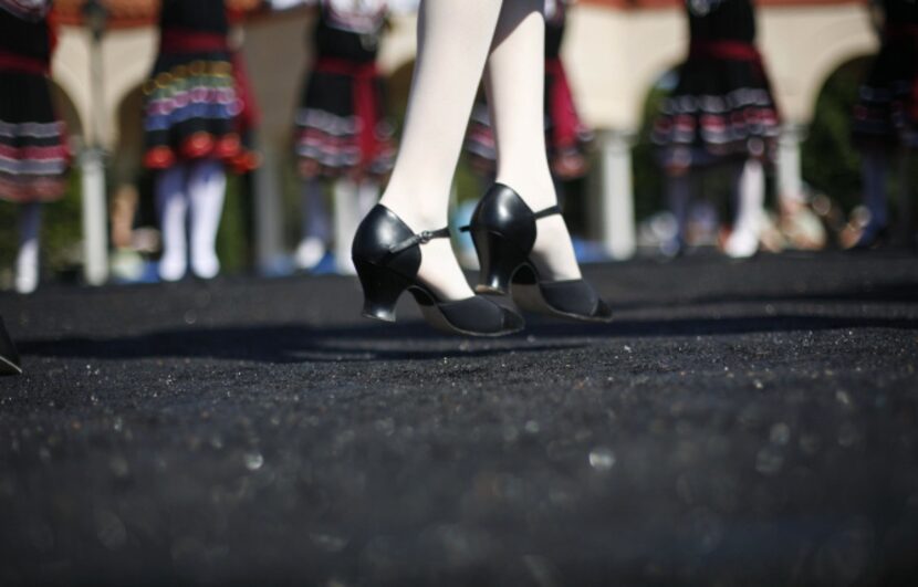 Members of the Holy Trinity Hellenic Dancers perform at the Greek Food Festival at the Holy...