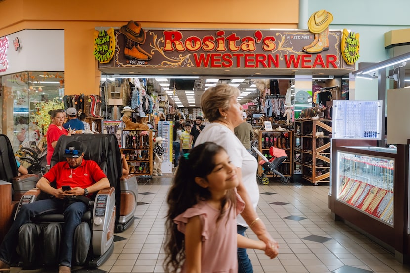 People shop at La Gran Plaza de Fort Worth in Fort Worth, Texas on Sunday, September 15,...