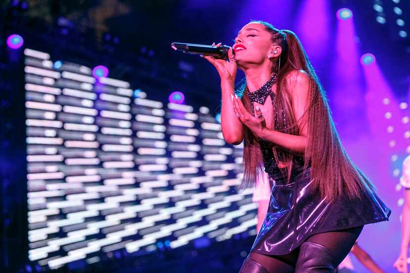 Ariana Grande performs onstage during the 2018 iHeartRadio Wango Tango by AT&T at Banc of...