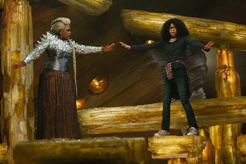 Oprah Winfrey (left) and Storm Reid appear in a scene from A Wrinkle In Time, which was...