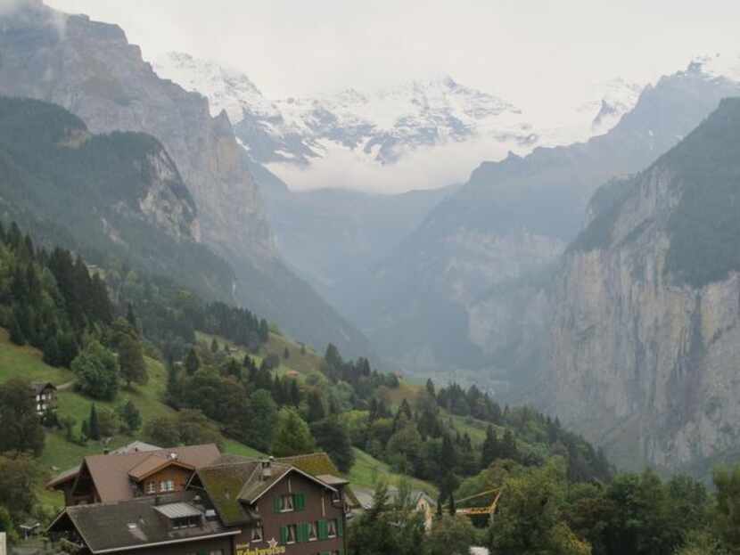 
The village of Wengen is one of several that provide access to hiking trails in...