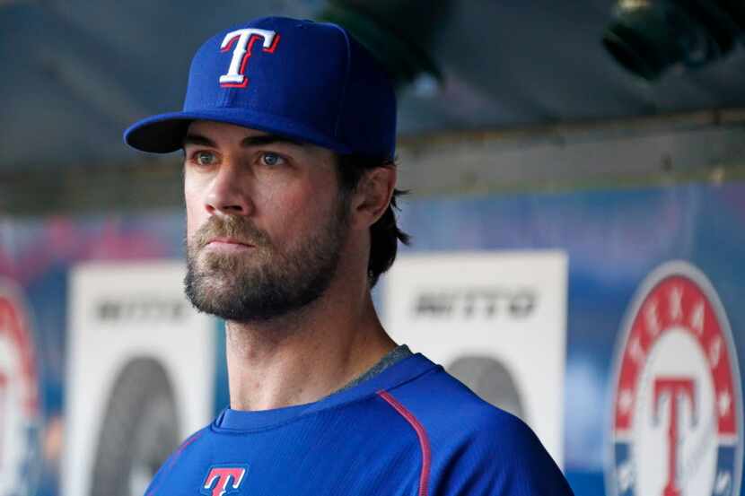 Texas Rangers starting pitcher Cole Hamels (35) is pictured during the Houston Astros vs....