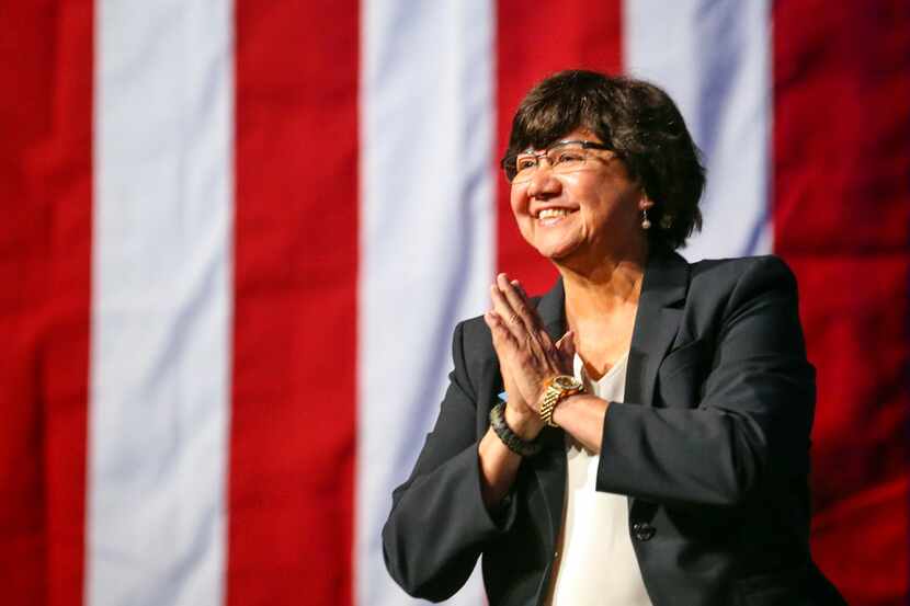 Gubernatorial candidate Lupe Valdez was greeted in June as she took the stage during the...