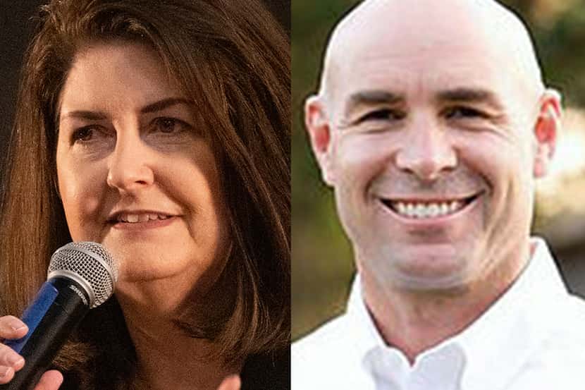 Susan Wright (left) and Jake Ellzey are vying for the Texas 6th Congressional District seat...