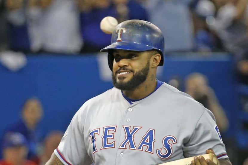 Texas Rangers designated hitter Prince Fielder (84) is pictured during Game 5 of the ALDS...