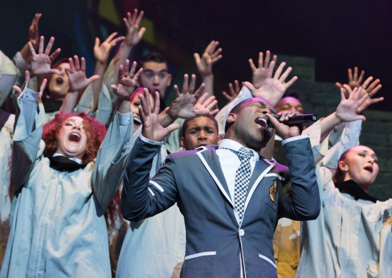 Todrick Hall performs during the Grand Prairie stop of his "Straight Outta Oz" tour at the...