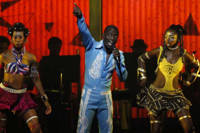 Adesola Osakalumi plays Nigerian musician and political activist Fela Anikulapo-Kuti in the...