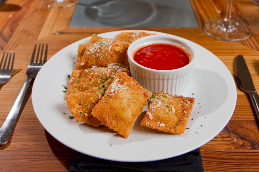 St. Louis-style toasted ravioli at Carbone's Fine Food and Wine in Dallas.