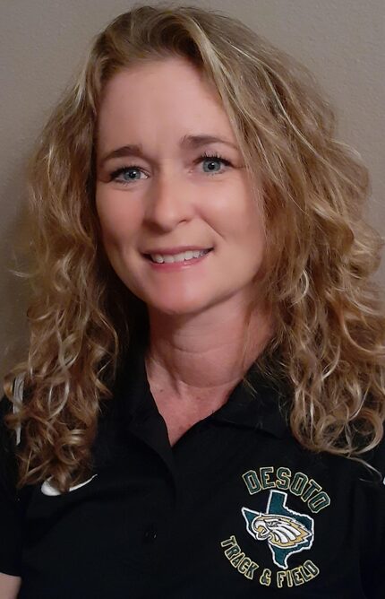 DeSoto girls track coach June Villers.