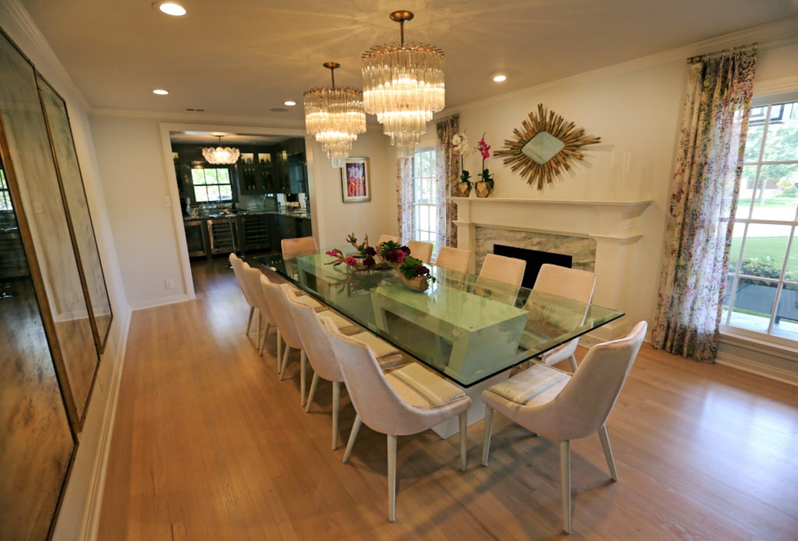 A look at the dining room in the home of former Dallas Stars goalie Marty Turco in Dallas on...