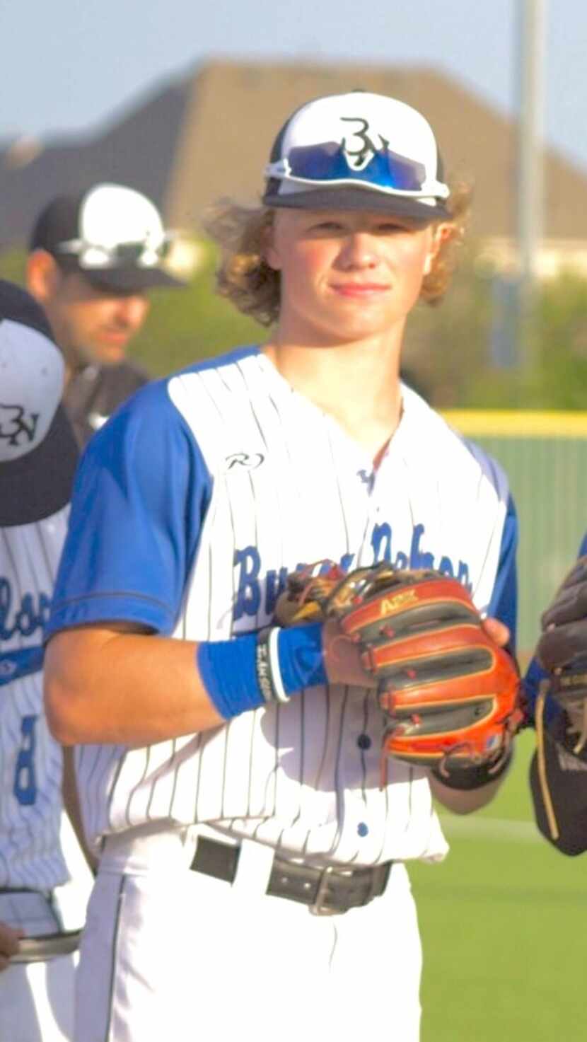 Hudson White, a 2018 Dallas Morning News all-area baseball team member from Trophy Club...