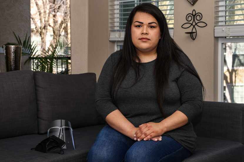 Stacey Monroe, an LGBTQ activist, at her home in Dallas on Wednesday, March 3, 2021. She...