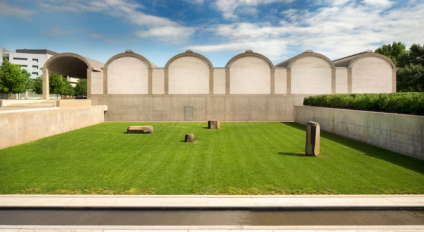 An exterior shot of the Kimbell Art Museum.