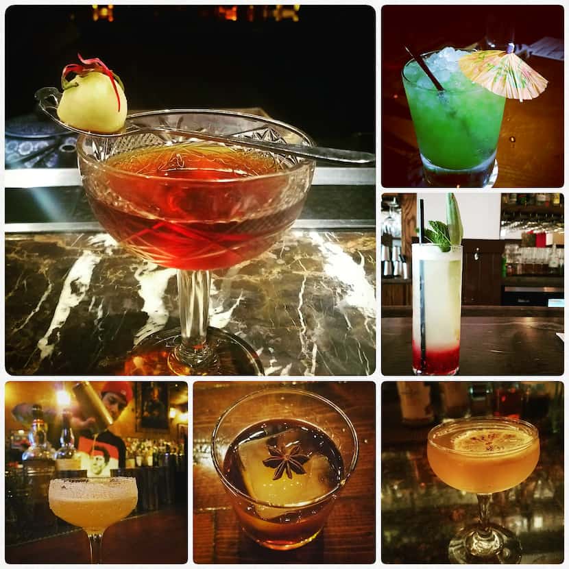 Some of the year's best, clockwise from upper left: Bourbon and Banter's Uppercut; Midnight...