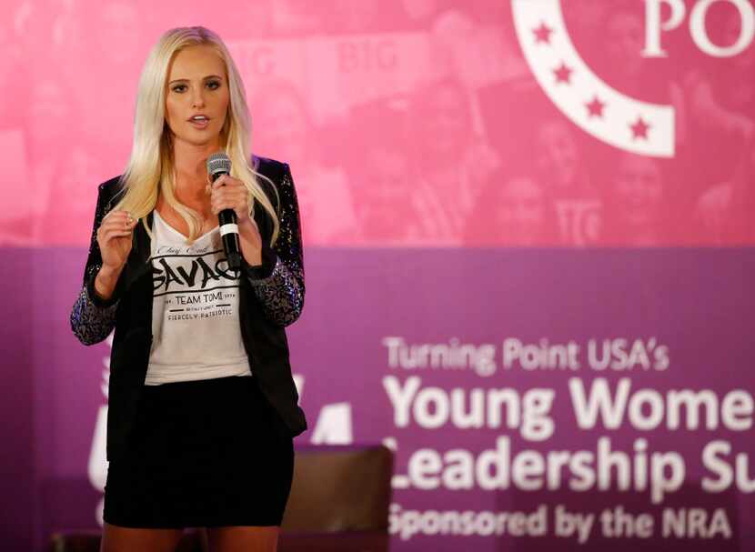 Tomi Lahren speaks during Turning Point USA's Young Women's Leadership Summit at the Hyatt...