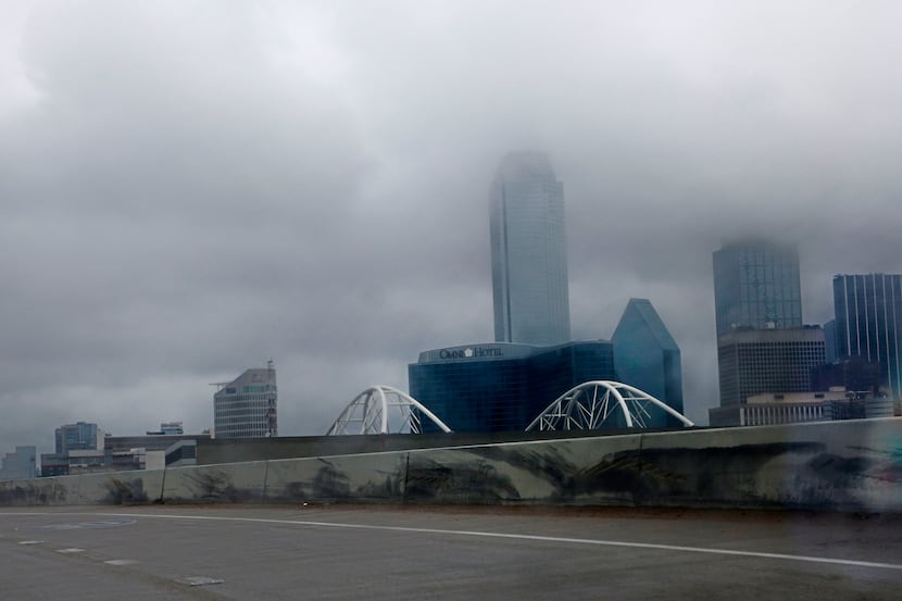 The Omni Dallas Hotel is seen in the rain, Thursday, March 21, 2024, in Dallas.