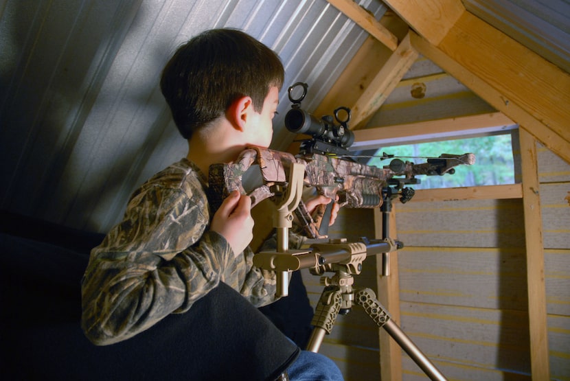 Lukas Bass, 7, took the buck from the confines of the family well house that his dad...